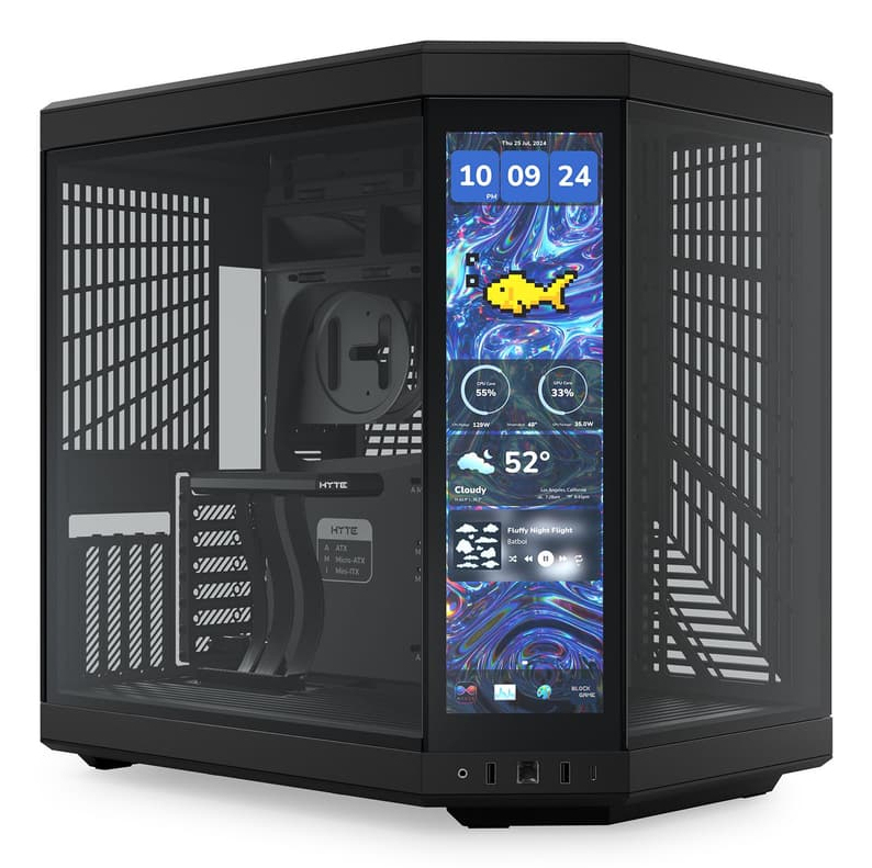 CARCASA HYTE Y70 Mid-Tower PITCH BLACK "CS-HYTE-Y70TTI-BB" (timbru verde 0.32 lei)