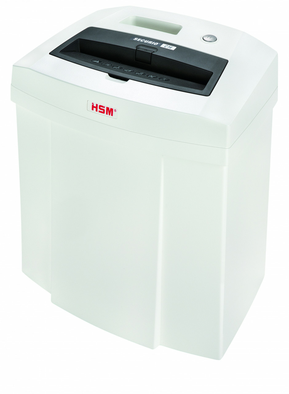 Distrugator documente manual HSM Securio C14, 5-6 coli, cross cut (4 x 25mm), securitate 4 "H-2253111" (timbru verde 11 lei)