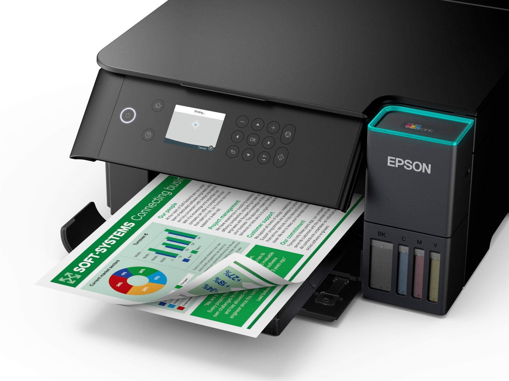 Multifunctional Inkjet CISS Color Epson L6360, A4, Functii: Impr.|Scan.|Cop., Viteza de Printare Monocrom: 33 ppm, Viteza de printare color: 20ppm, Conectivitate:USB|Ret|WiFi, Duplex:Da, ADF:Nu "C11CL42401" - imagine 4