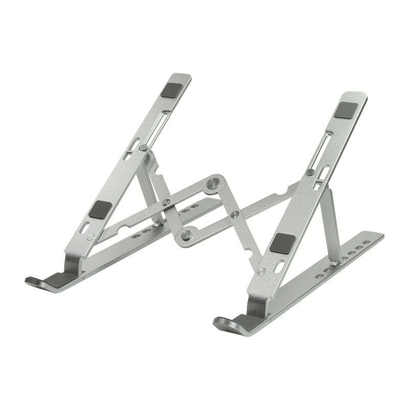 SUPORT de birou LOGILINK pt. notebook, 7 pozitii, suporta dimensiuni 10-16", pliabil, aluminiu, suport antiderapant, argintiu, "AA0134"