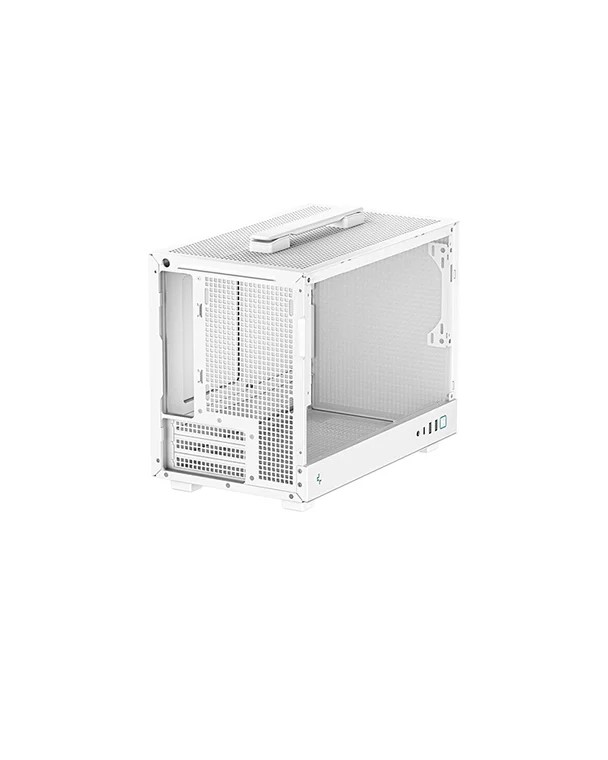 CARCASA DeepCool "CH610 Wh", mini tower, gaming, fara sursa, suporta 4xfan, USB 3.1 gen1 x 2, USB 2.0 x 1, audio+mic, 3 sloturi expansiune, alb, "R-CH160-WHNGI0-G-1"