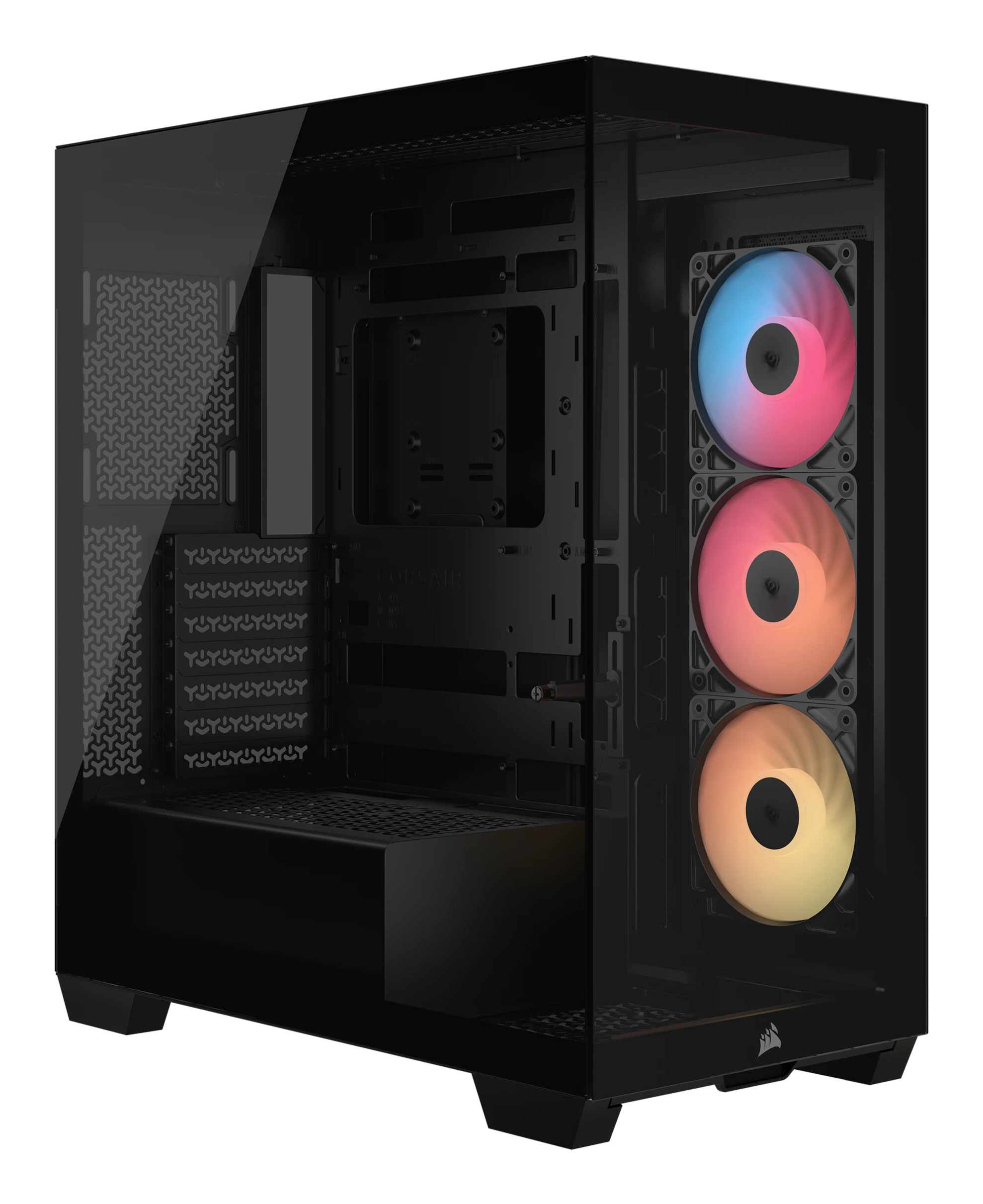 Carcasa Corsair 3500X RS-R ARGB, Mid-Tower, E-ATX, cu 3 ventilatoare incluse RS120-R ARGB, Negru "CC-9011322-WW" (timbru verde 0.32 lei)
