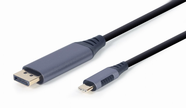 CABLU video GEMBIRD, adaptor USB 3.0 Type-C (T) la DisplayPort (T), 1.8m, rezolutie maxima 4K UHD (3840 x 2160) la 60 Hz, negru, "CC-USB3C-DPF-01-6" (timbru verde 0.8 lei)