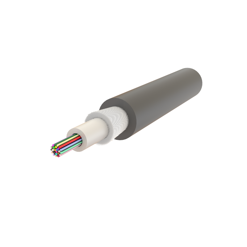 Cablu fibra optica 8 fibre, SM OS2, 1200N, PE, in gel, protectie UV, apa, rozatoare, int/ext - SAMM "008F-A-D1Q(ZN-GY)B2Y-1x8-2D-1.2kN"