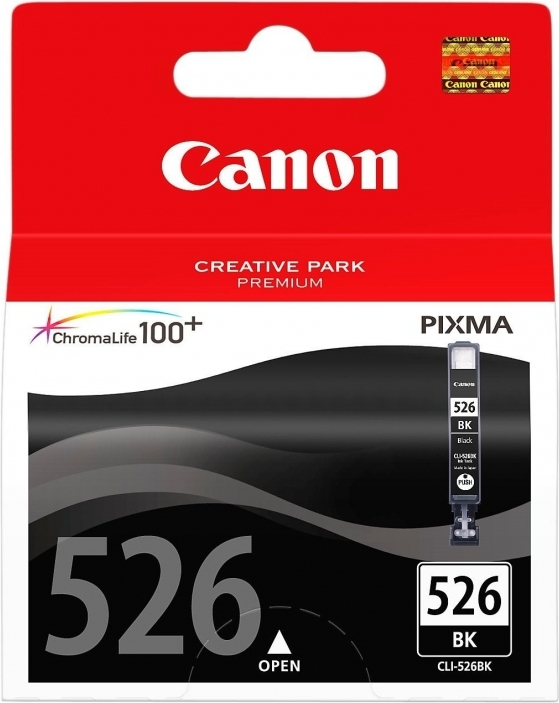 Cartus Cerneala Original Canon Black, CLI-526B, pentru Pixma IP4850|IP4950|IX6550|MG5150|MG5250|MG5350|MG6150|MG6250|MG8150|MG8250|MX715|MX885|MX895, , (timbru verde 0.15 lei), "BS4540B001AA"