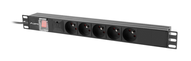 Unitate alimentare PDU 19", 5 prize ng "PDU-05E-0200-IEC-BK" (timbru verde 0.8 lei)
