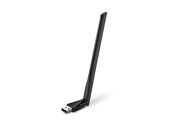 ADAPTOR RETEA MERCUSYS , extern wireless 2.4 GHz | 5 GHz, USB 2.0, port, 650 Mbps, antena externa x 1, "MU6H" (timbru verde 0.18 lei)