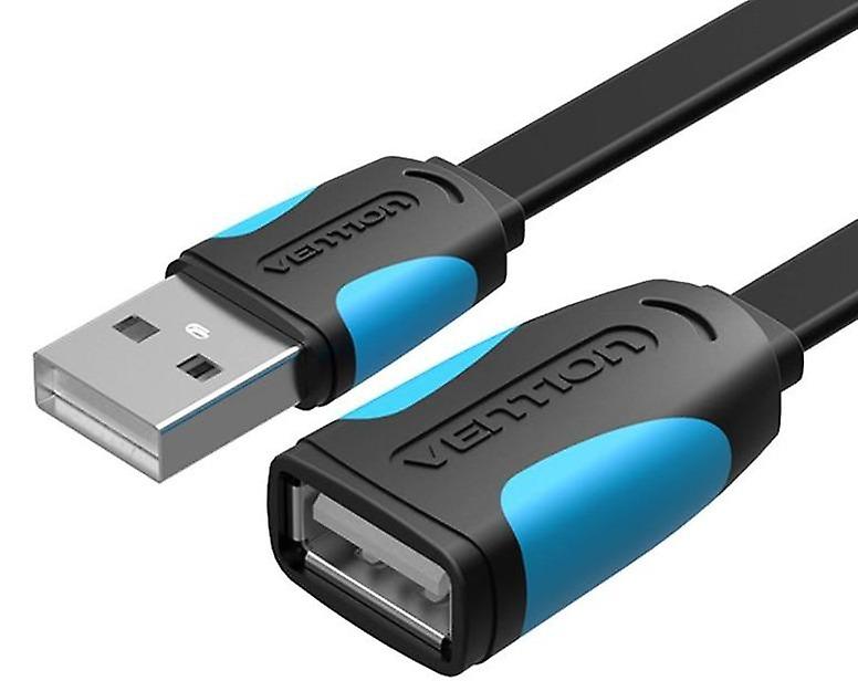 Cablu USB prelungitor USB Vention, USB 2.0 (T) la USB 2.0 (M), 1.5m, 480 Mbps, PVC, negru, "CBIBG" (timbru verde 0.08 lei) -6922794748507