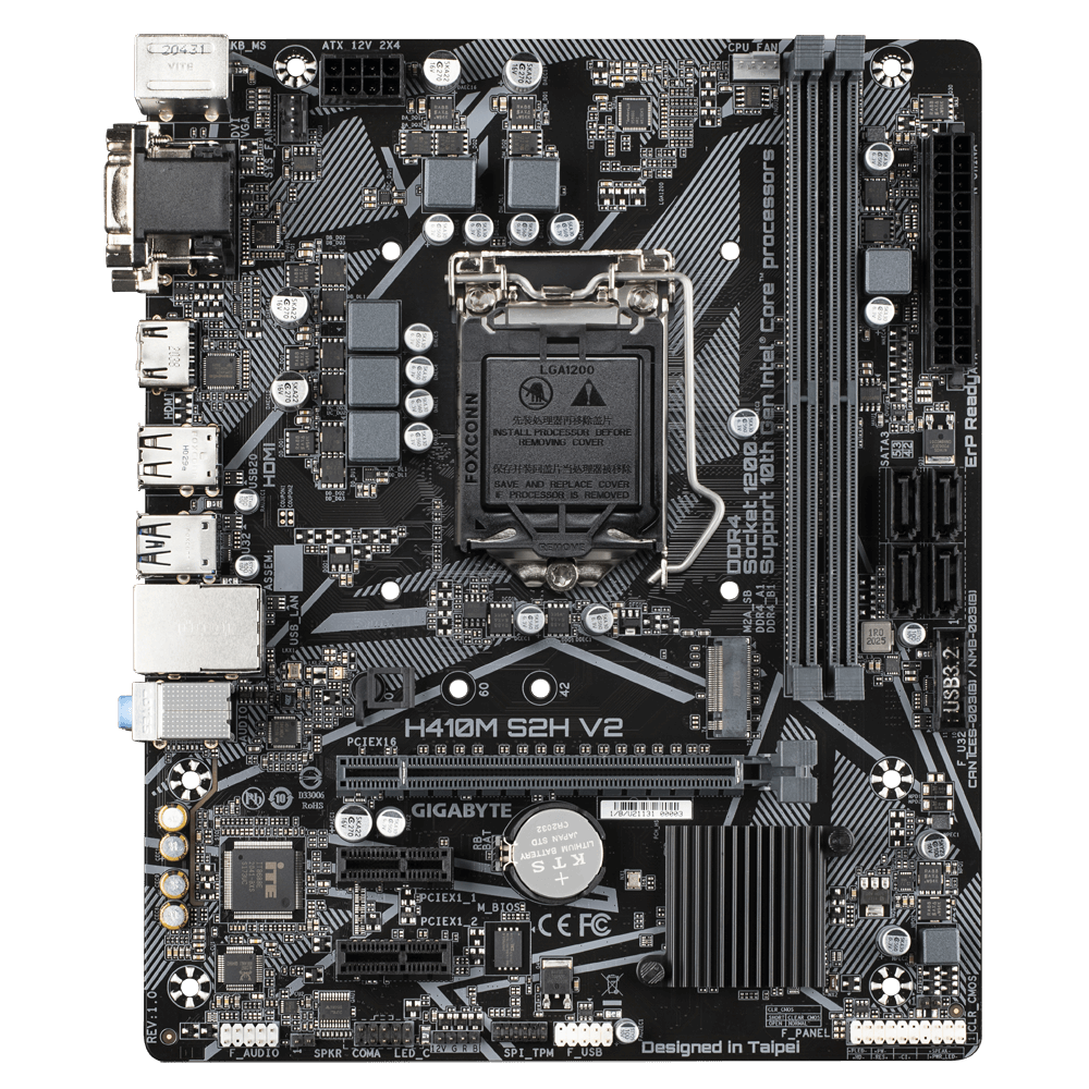 Placa de baza GIGABYTE H410M S2H V2-(RSG)"H410M S2H V2-(RSG)"
