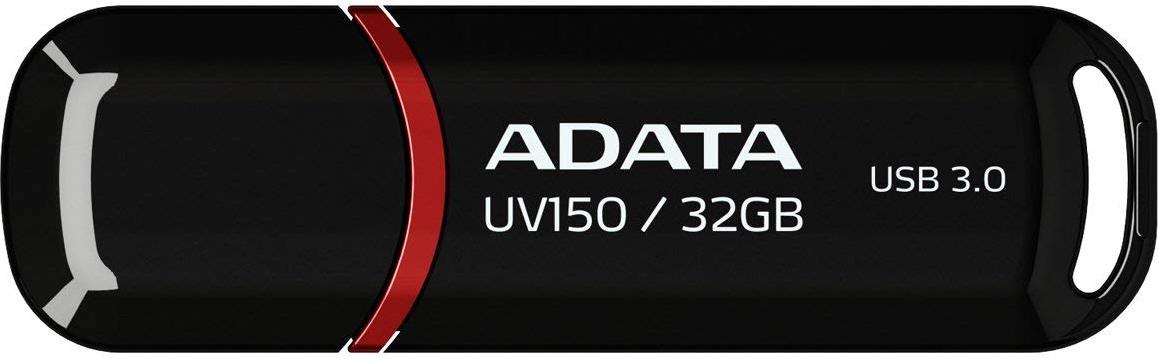MEMORIE USB 3.2 ADATA 32 GB, cu capac, carcasa plastic, negru, "AUV150-32G-RBK" (timbru verde 0.03 lei)