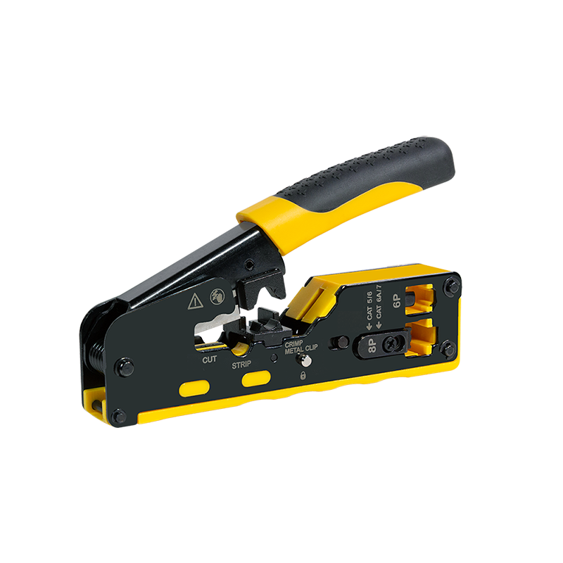 CLESTE sertizare mufe, LOGILINK, functii: sertizare mufe, decupare si taiere cablu, pentru mufe RJ11/ RJ12/RJ45 Cat.5/6a/7. pass through conectori, "WZ0060"