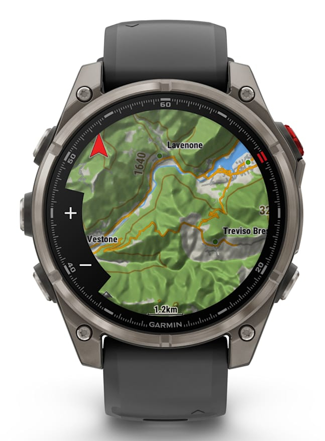 Smartwatch fenix 8 Pro 47 mm, AMOLED, Sapphire, Titanium with Graphite/black silicone band"010-03198-11" - imagine 6