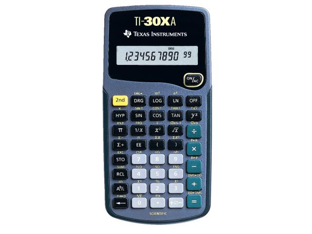CALCULATOR de BIROU Texas Instruments STIINTIFIC TI-30XA, 10 digiti "TI002384" (timbru verde 0.18 lei)