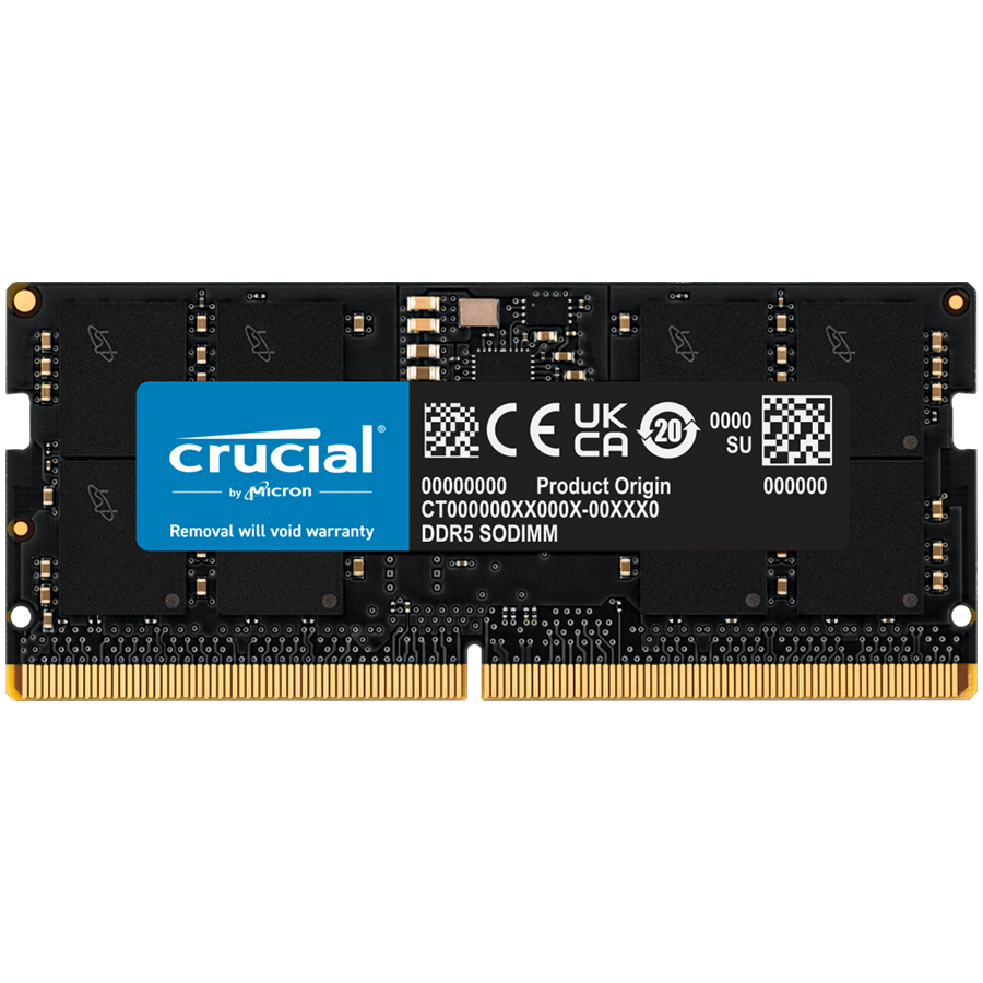 Memorie Crucial DDR5 - 32GB - 5600 - CL - 46 (1x 32 GB) single RAM (black, CT32G56C46S5) "CT32G56C46S5"