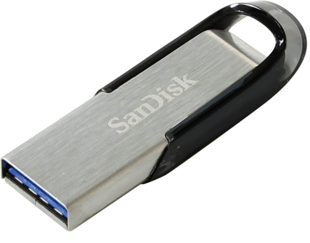 MEMORIE USB 3.0 SANDISK 128 GB, clasica, carcasa metalic, negru / argintiu, "SDCZ73-128G-G46B" (timbru verde 0.03 lei)