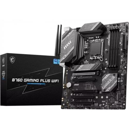 MSI B760 GAMING PLUS WIFI, ATX, Socket 1700, Intel B760 Chipset,DDR5,5x PCIe x16 slot, 4xSATA 6G, 2x M.2 slot, 2x USB 3.2 Gen 1,4x USB 2.0, 1x HDMI, 1x DP, 2.5G LAN, 7.1 Audio,3y "B760_GAMING_PLUS_WIFI"