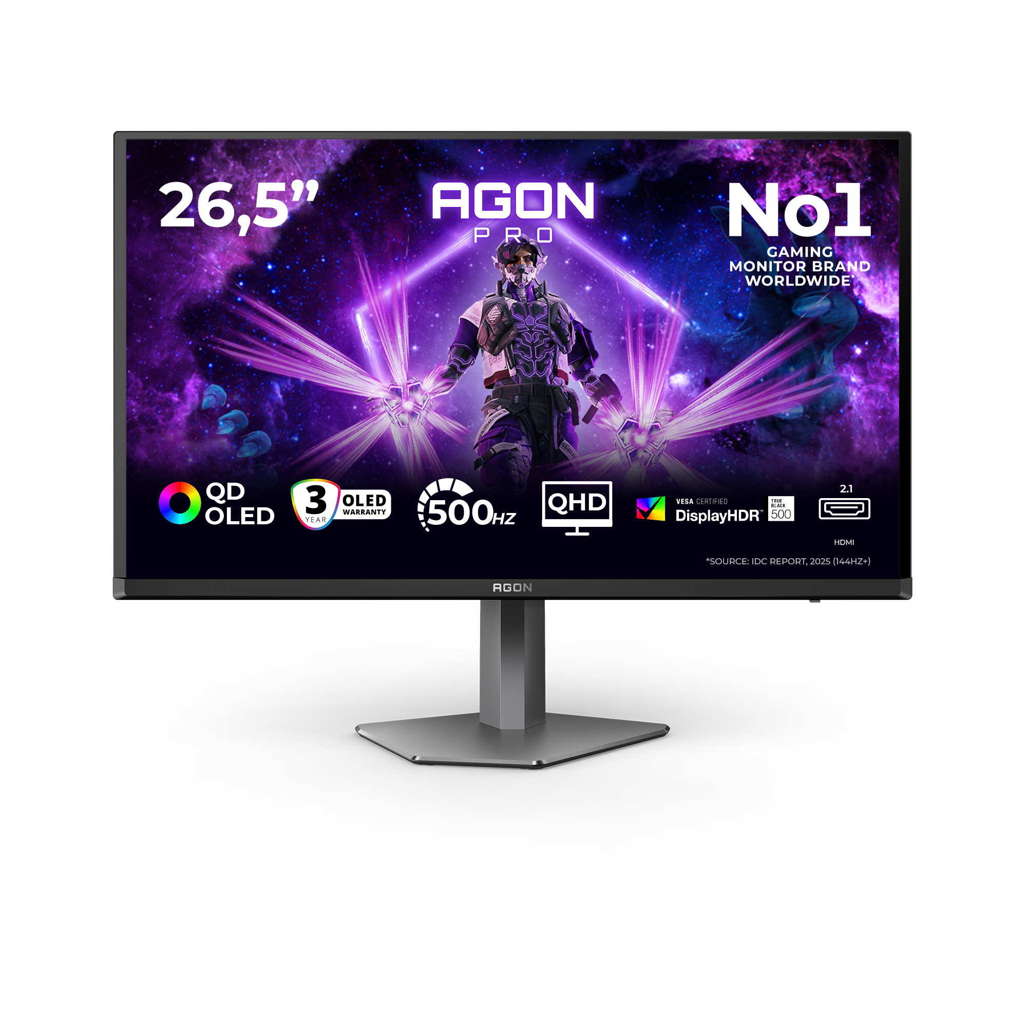 Gaming AGON AG276QKD2 27 inch QHD QD-OLED 0.03 ms 500 Hz HDR G-Sync Compatible"AG276QKD2" (timbru verde 7 lei)