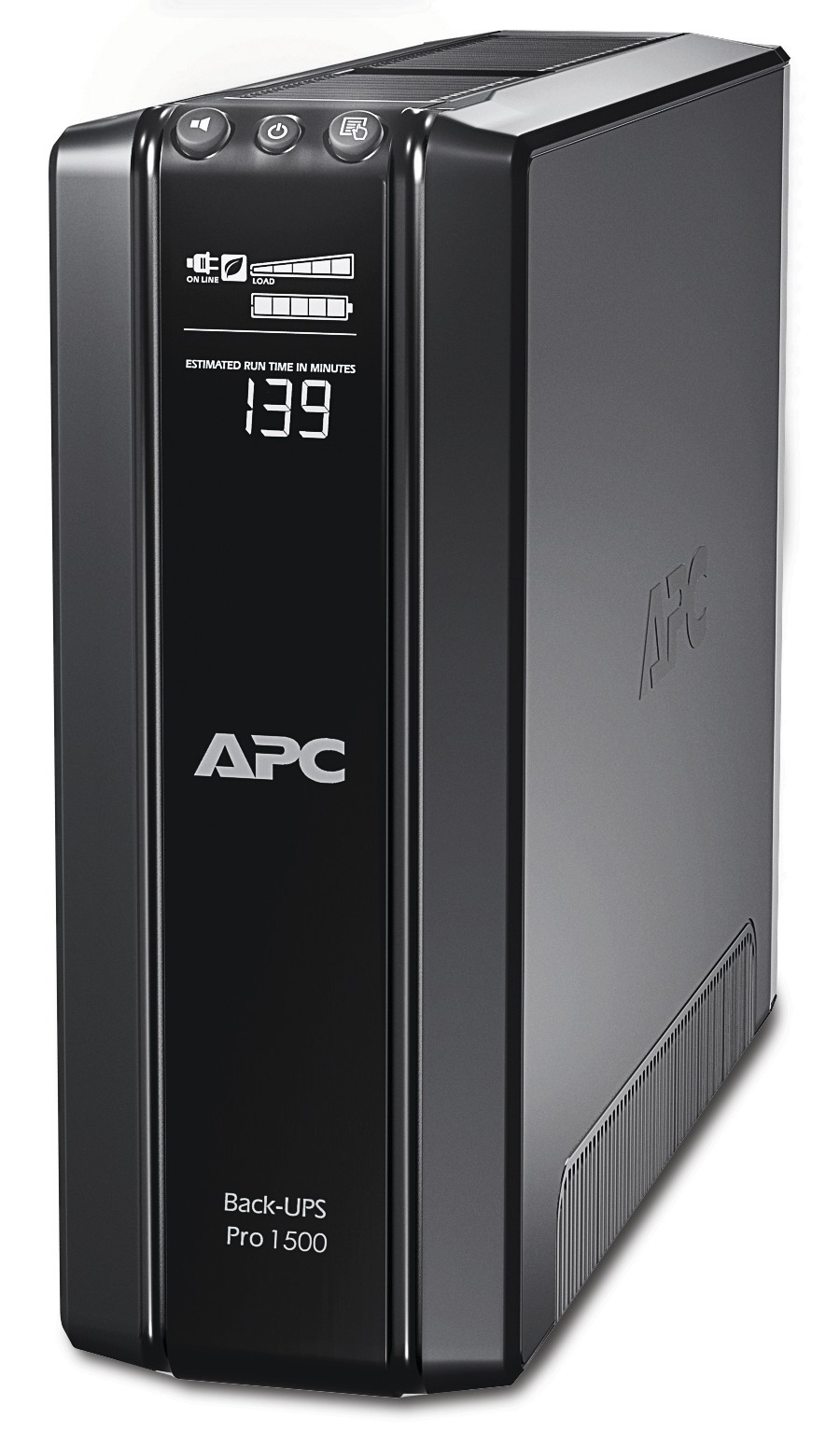 UPS APC, " Back-UPS RS", Line Int. cu management, tower, 1500VA/865W, AVR, IEC x 10, 1 x baterie APCRBC124, display LCD, back-up 11 - 20 min., "BR1500GI" (timbru verde 11 lei)