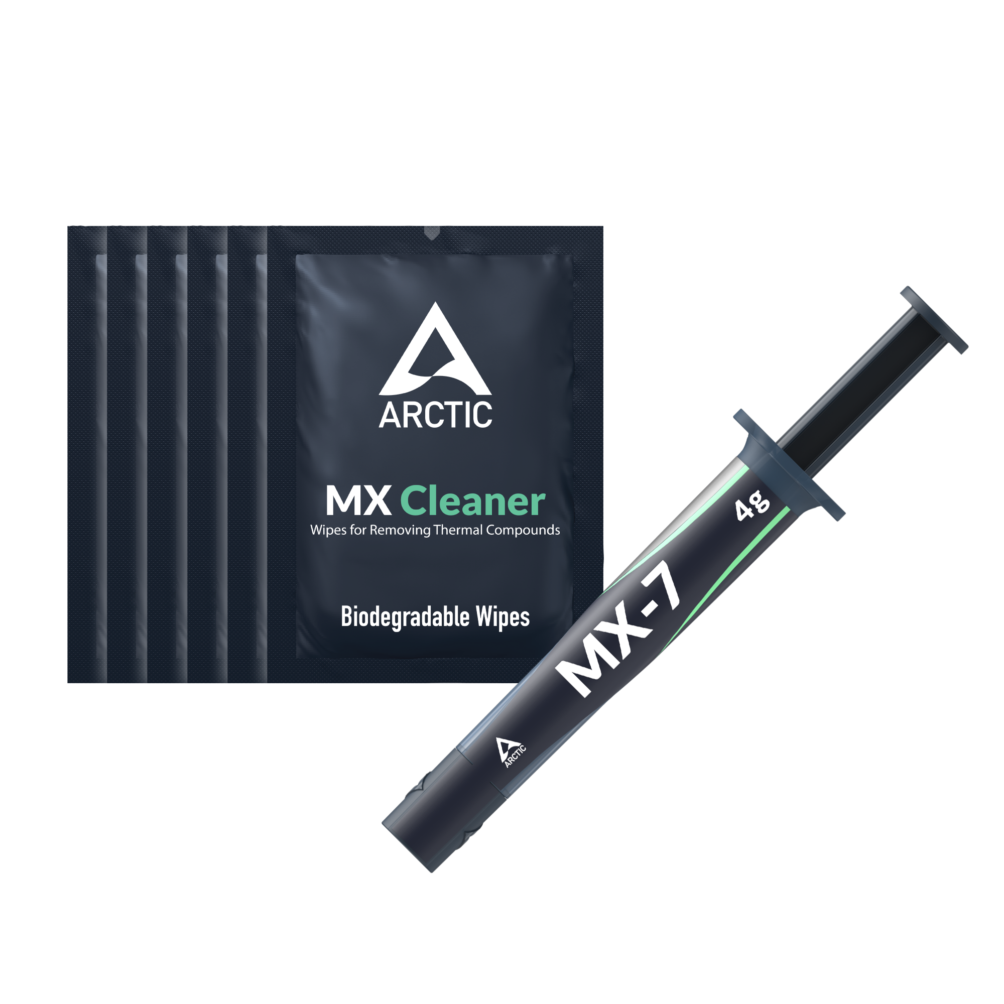 Pasta siliconica Arctic "MX-7", 4g + 6 buc servetele MX Cleaner, densitate 2.9 g/cm3,"ACTCP00092A"