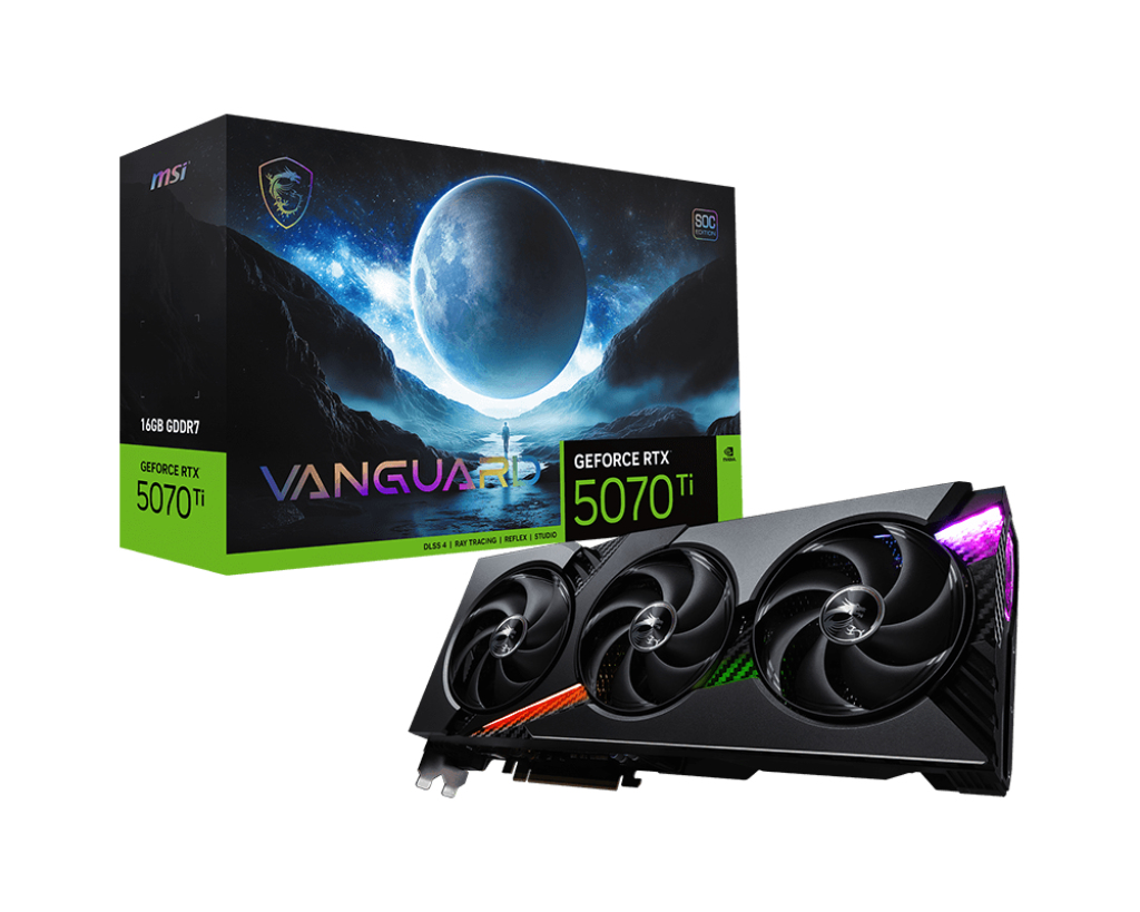 PLACA VIDEO MSI GeForce RTX 5070 Ti 16G VANGUARD SOC