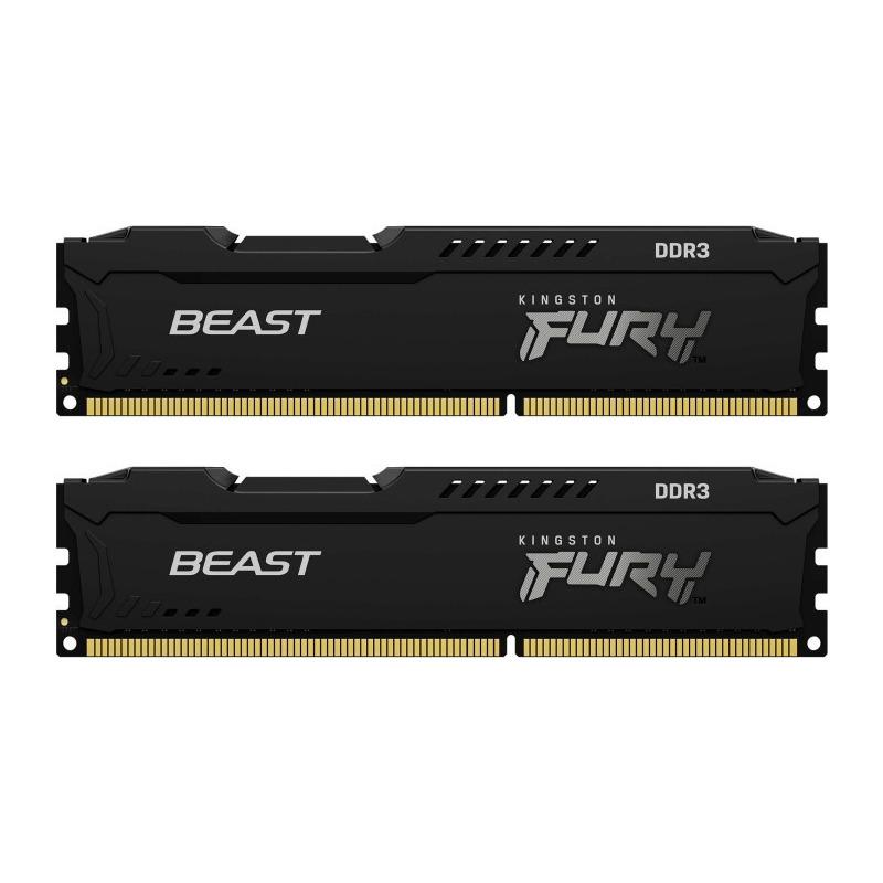 Memorie DDR Kingston DDR3 8 GB, frecventa 1600 MHz, 4 GB x 2 module, radiator, "KF316C10BBK2/8"