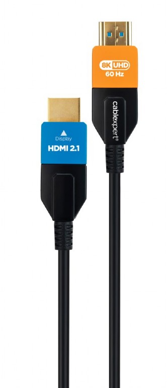 CABLU video GEMBIRD, HDMI (T) la HDMI (T), 20m, premium AOC (Active Optical Cable), conectori auriti, rezolutie maxima 8K (7680 x 4320) la 60 Hz, negru, "CC-HDMI8K-AOC-20M" (timbru verde 0.03 lei)
