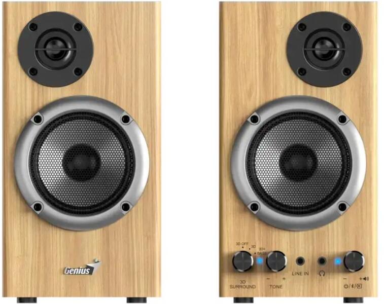 BOXE GENIUS 2.0, RMS: 20W, amplificare Bluetooth, pine wood, #SP-HF520BT", "31730054403" (timbru verde 0.8 lei)