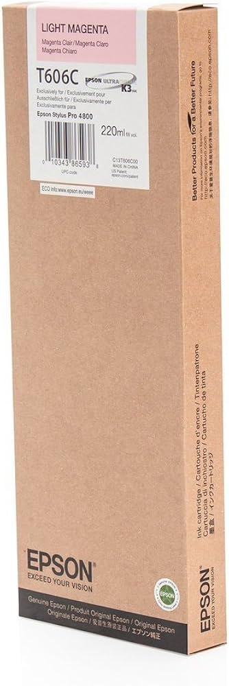 Cartus Cerneala Original Epson Light Magenta, , pentru , , (timbru verde 1.2 lei), "C13T606C00"(RAPO)