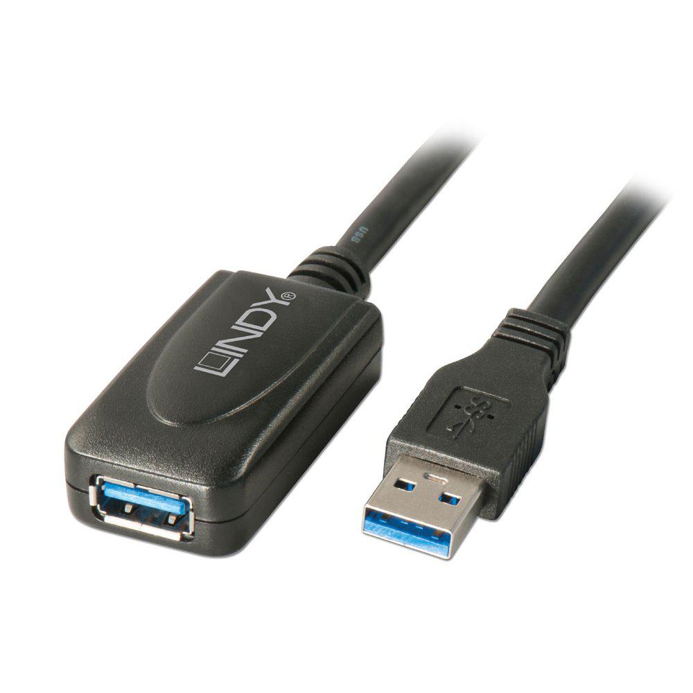 Cablu Lindy USB 3.0, 5m, Active Extensio, "LY-43155" (timbru verde 0.18 lei)