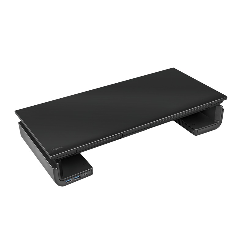 MASUTA TV LOGILINK, pt 1 TV/monitor plat, curbat, reglabila 420/470/520mm, 2xUSB3.0, 1xUSB-C, max 25 Kg, black, "BP0141"