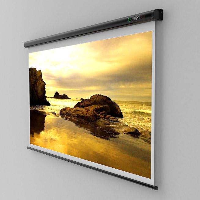 ECRAN proiectie SOPAR, manual, format 1 : 1, fixare perete | tavan, 155 x 155 cm, "SP2150SL"