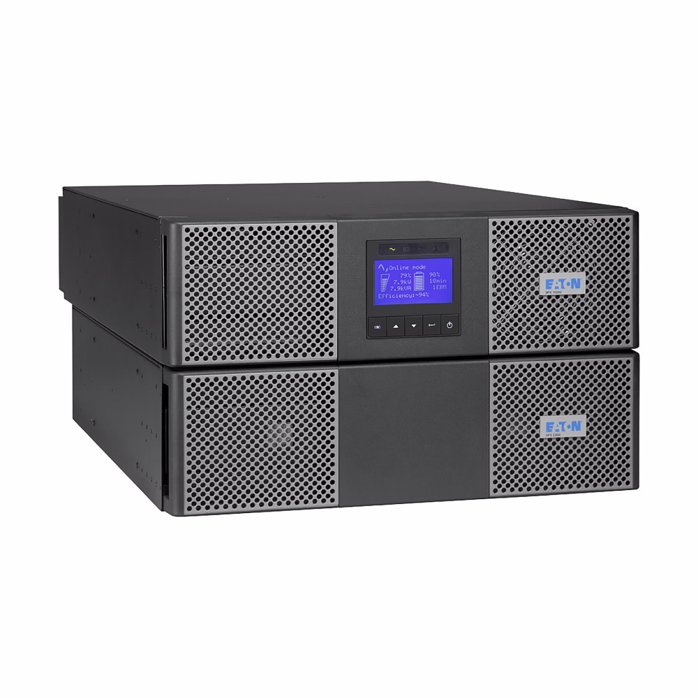 UPS Eaton, Online, Tower/rack, 7200 w, fara AVR, IEC x 4, display LCD, back-up 11 - 20 min. "9PX8KIRTNBP" (timbru verde 40 lei)