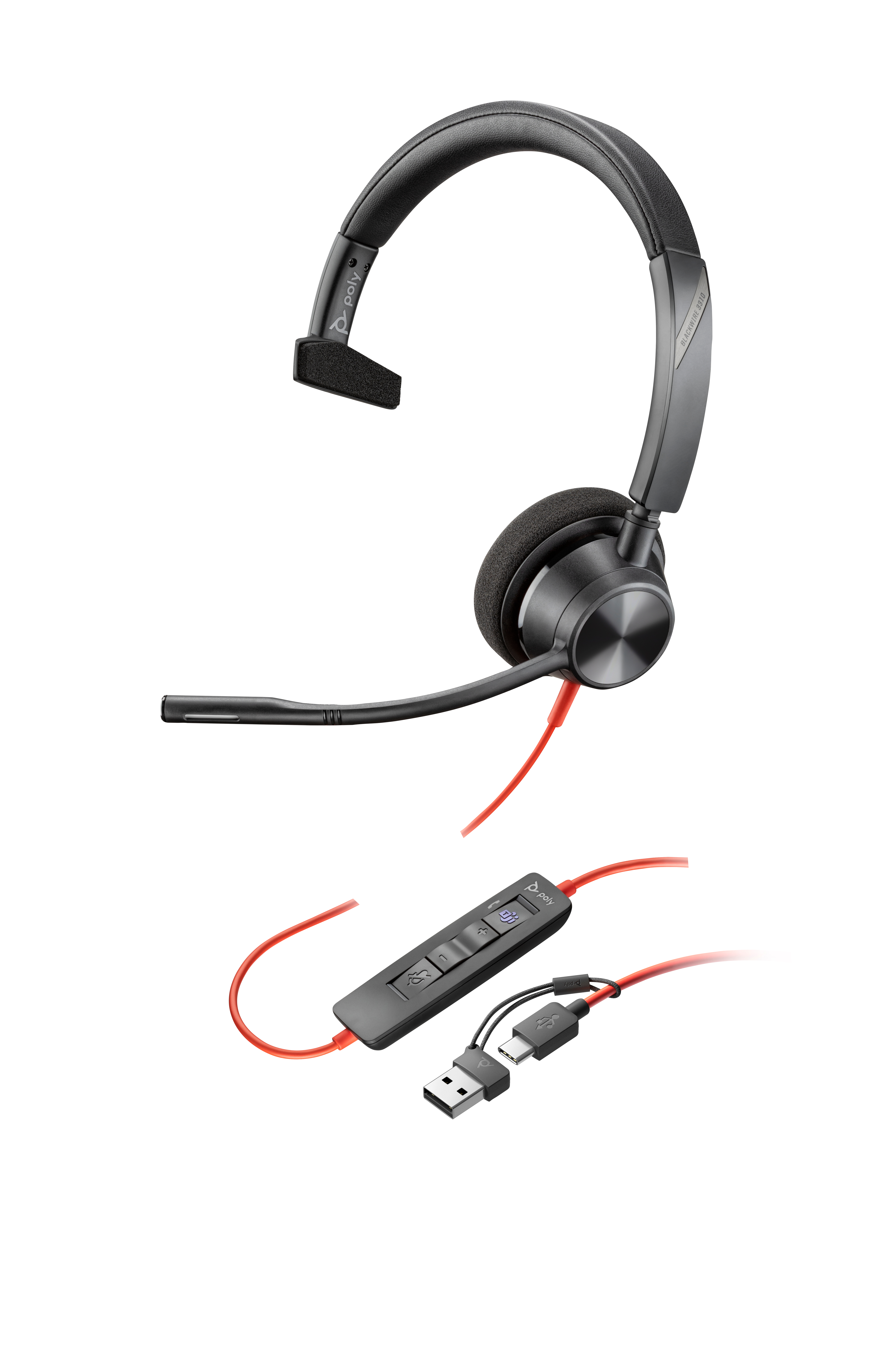Poly BW 3310 Mono -M USB-C HS +USB-C/A"8X216AA" (timbru verde 0.18 lei)