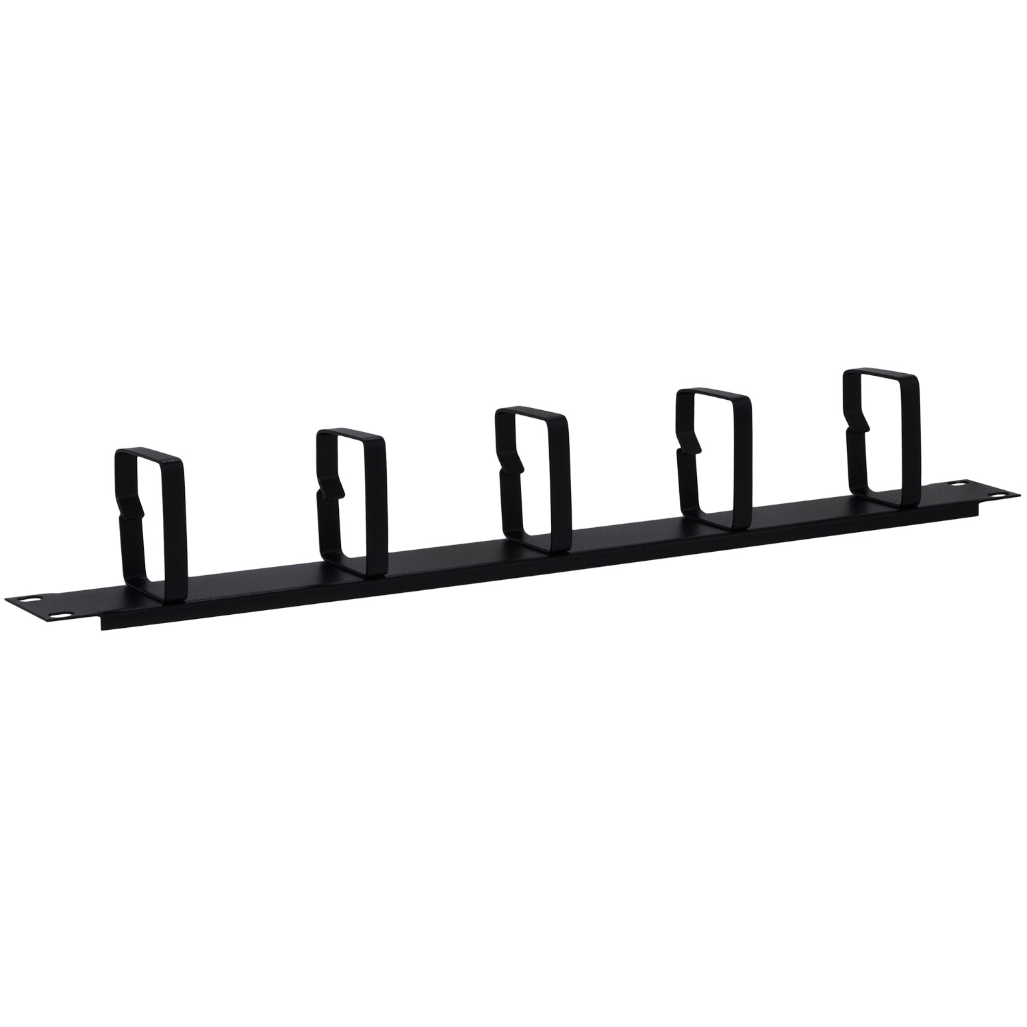 PANOU gestionare cabluri SPACER, tip masca orizontala, 5 console metalice, 19 inch, 1U, negru, "SPCM-1U-BK"
