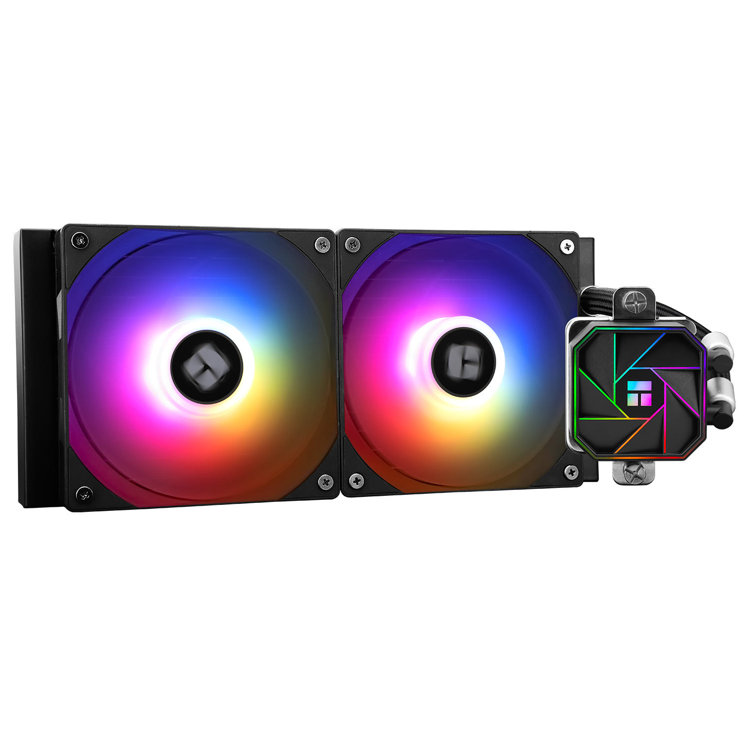 COOLER Thermalright "Aqua Elite 240 Black Argb V3", skt. LGA1851, LGA 1700, AM4, AM5, racire cu lichid, 2 x 120mm, 1800 RPM, ARGB adresabil, negru "Aqua Elite 240 Black Argb V3" (timbru verde 2.00 lei)