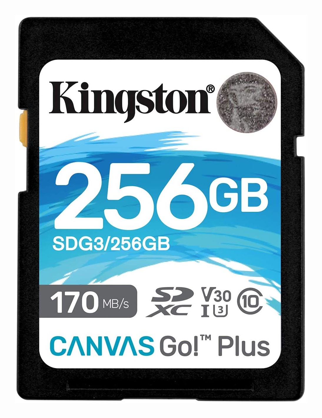 CARD SD KINGSTON, 256 GB, SD, clasa 10, standard UHS-I U3, "SDG3/256GB" (timbru verde 0.03 lei)