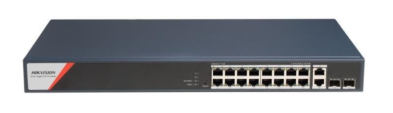 SWITCH GIGABIT 16 PORTURI SMART "DS-3E1520HP-SI-16P2T2F" (timbru verde 2 lei)