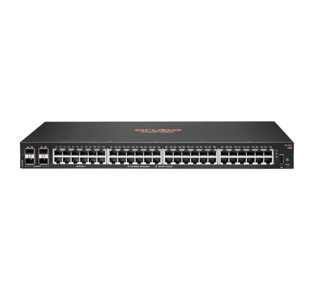 Hewlett Packard Enterprise Aruba 6100 48G 4SFP+ Managed L3 Gigabit Ethernet (10/100/1000) 1U Black, "JL676A" (timbru verde 2 lei)