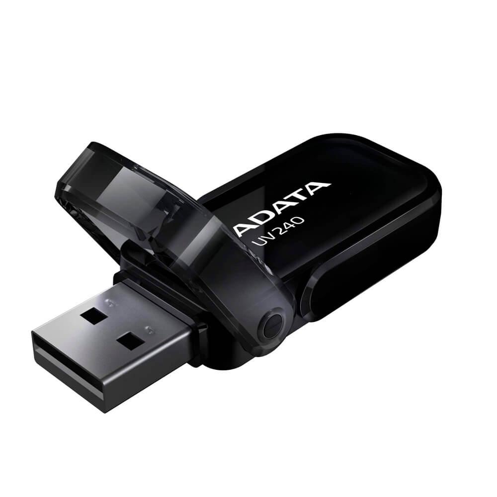 MEMORIE USB 2.0 ADATA 32 GB, cu capac, carcasa plastic, negru, "AUV240-32G-RBK" (timbru verde 0.03 lei)