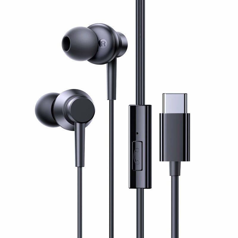 CASTI Baseus Encok CZ11, in ear, pt smartphone, aluminiu, microfon pe fir, conectare prin cablu USB Type-C, negru "A00164300113-Z1" (timbru verde 0.18 lei)