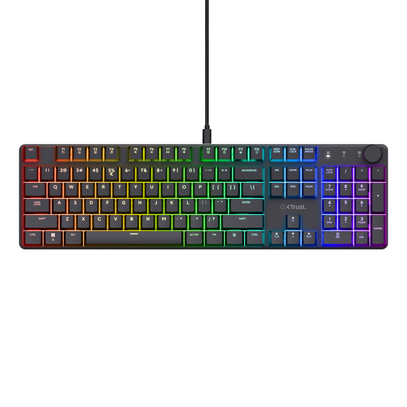 Tastatura Trust GXT 866 Torix cu fir, ng "TR-24910" (timbru verde 0.8 lei)