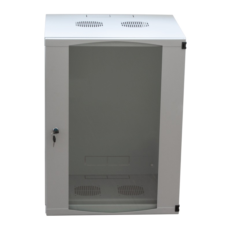 CABINET 19" LOGILINK 15U 540x450mm, fixare pe perete, Flatpack (dezasamblat), Light Grey, usa sticla cu blocare, otel 1.2mm, sarcina maxima 30Kg, "W15F64G"