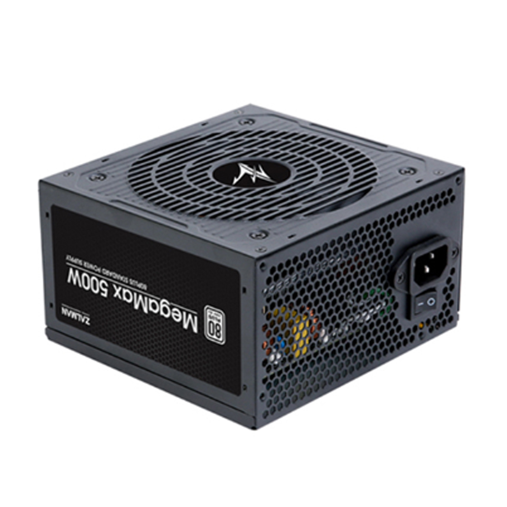 SURSA Zalman "TXII", 500W, certificare 80 Plus, non-modular, fan 120mm, negru, "ZM500-TXII" (timbru verde 2 lei)