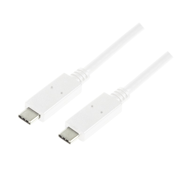 CABLU alimentare si date LOGILINK, pt. smartphone, USB 3.2, USB Type-C (T) la USB Type-C (T), 0.5m, alb, "CU0130" (timbru verde 0.08 lei)