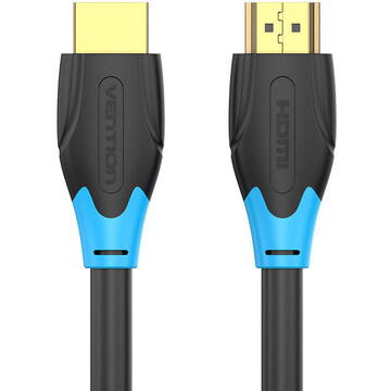 Cablu video Vention, HDMI(T) la HDMI(T), 3m, rezolutie maxima 4K la 60Hz, conectori auriti, cupru, invelis PVC, negru, "AACBI" (timbru verde 0.18lei) - 6922794732674