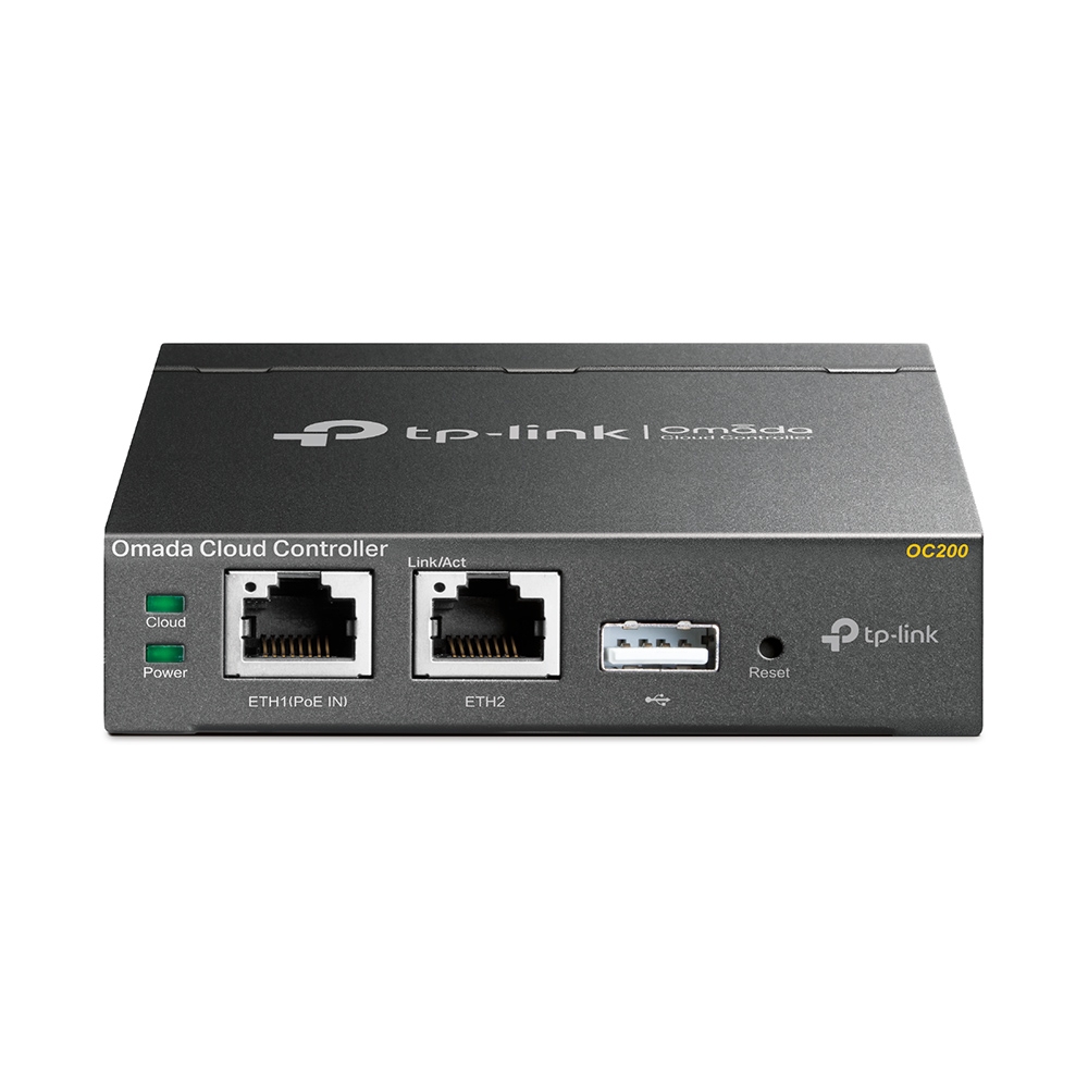 CONTROLLER TP-LINK wireless cloud controler, 2 x 10/100 LAN ports, 1 x USB 2.0, 1 x Mirco-USB, PoE 802.3af or Micro-USB Power Adapter "OC200" (timbru verde 0.8 lei)