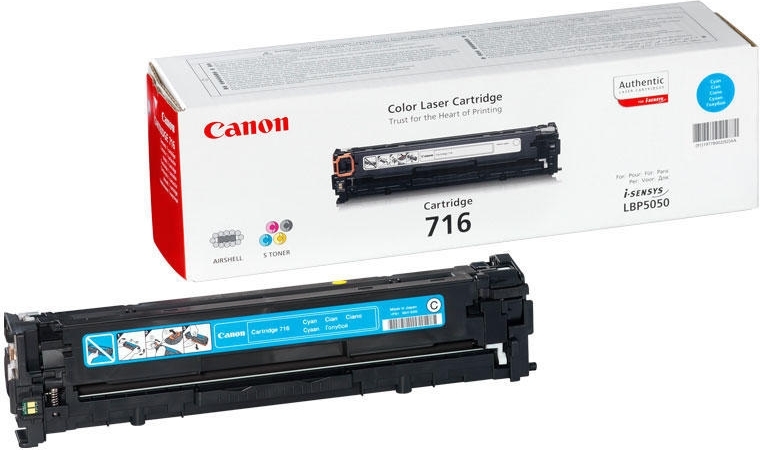 Toner Original Canon Cyan, CRG-716C, pentru LBP-5050|MF-8030|MF-8040|MF-8050|MF-8080, 1.5K, (timbru verde 1.2 lei) , "CR1979B002AA"