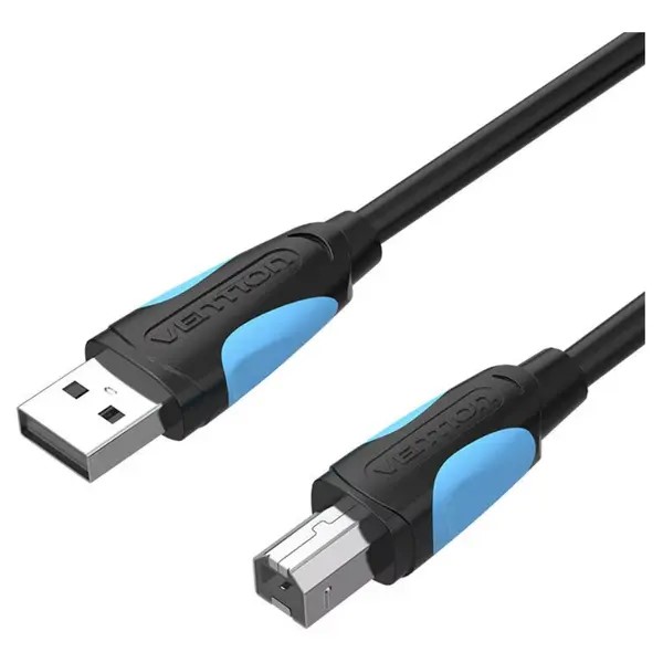 Cablu USB pt. imprimanta Vention, USB A (T) la USB B (T), 1.5m, 480 Mbps, PVC, negru, "VAS-A16-B150" (timbru verde 0.18 lei) - 6922794717589
