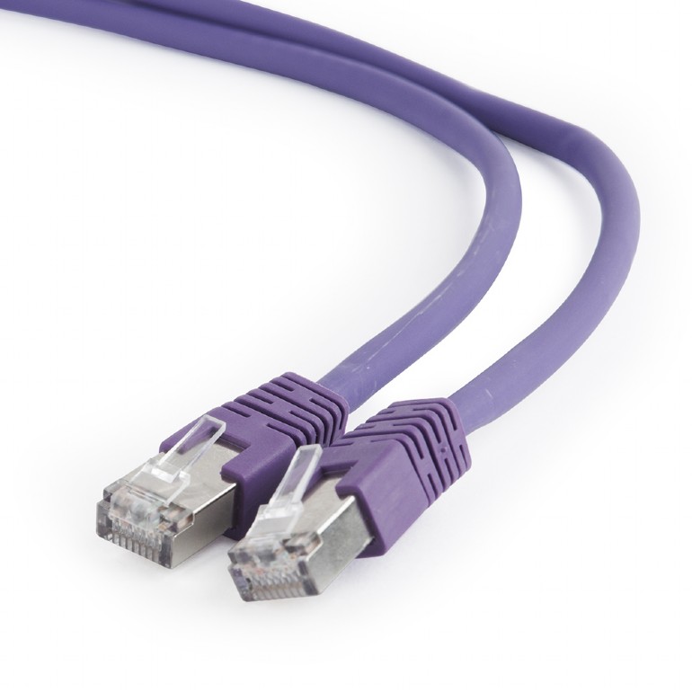 PATCH CORD S/FTP GEMBIRD Cat6a, LSZH, cupru, 1 m, violet, AWG27, dublu ecranat "PP6A-LSZHCU-V-1M" (timbru verde 0.08 lei)