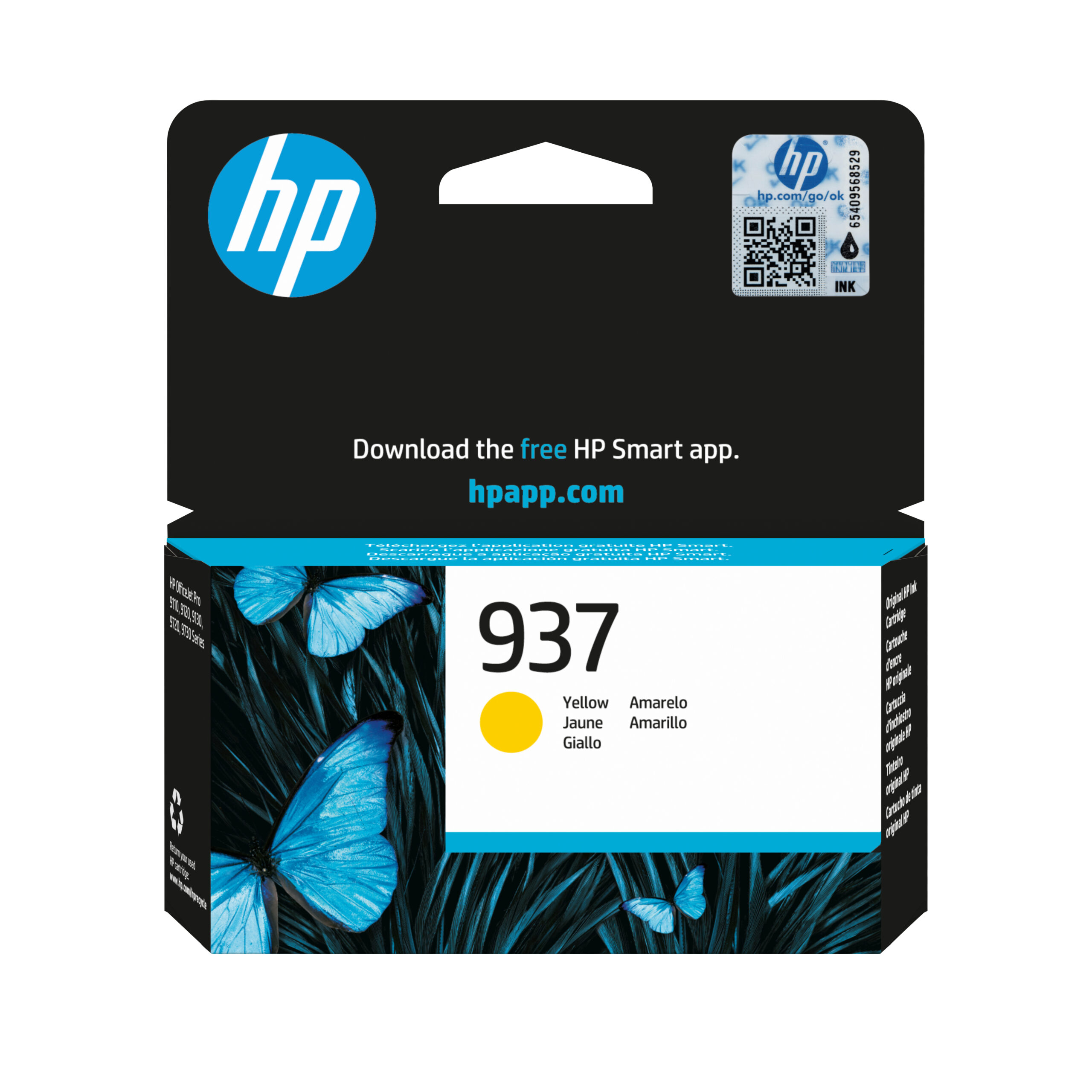 Cartus Cerneala Original HP Yellow, nr.937, pentru OJ PRO 9110|9120|9130|9720|9730, 0.8K, incl.TV 0.8 lei)"4S6W4NE"